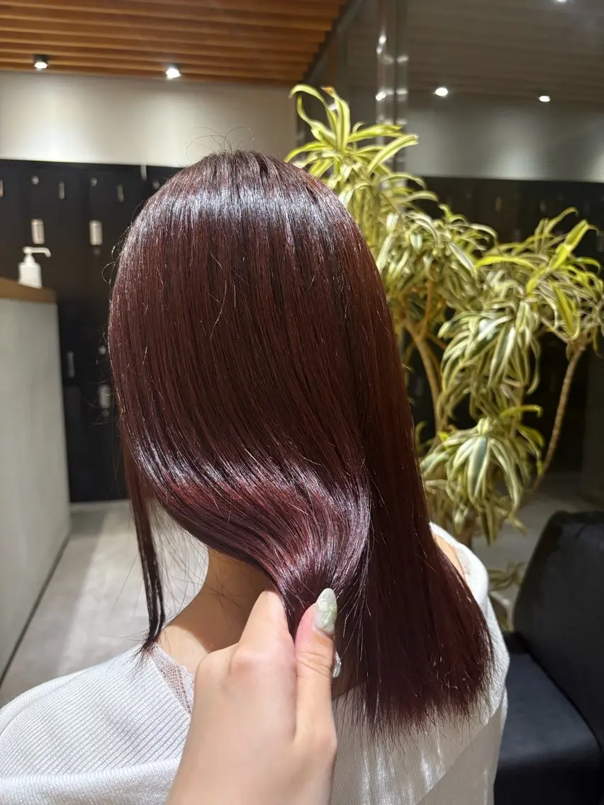 セミロング カット ヘアカラー 🌿ボブ/美髪矯正/ 透明感カラー/ルキのヘアスタイル