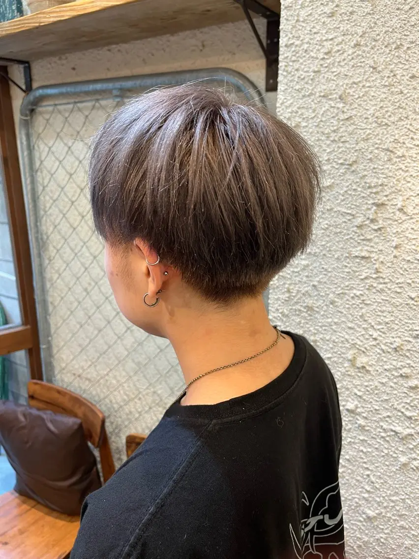 メンズ カット ヘアカラー トリートメント ボブ×艶カラー 特化・リクト💥のヘアスタイル