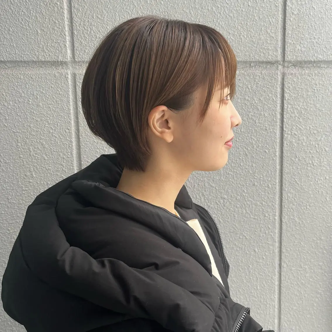 ショート カラー 丸みショート ハイライトカラー ハイライト ショートヘア 石井 良典のヘアスタイル