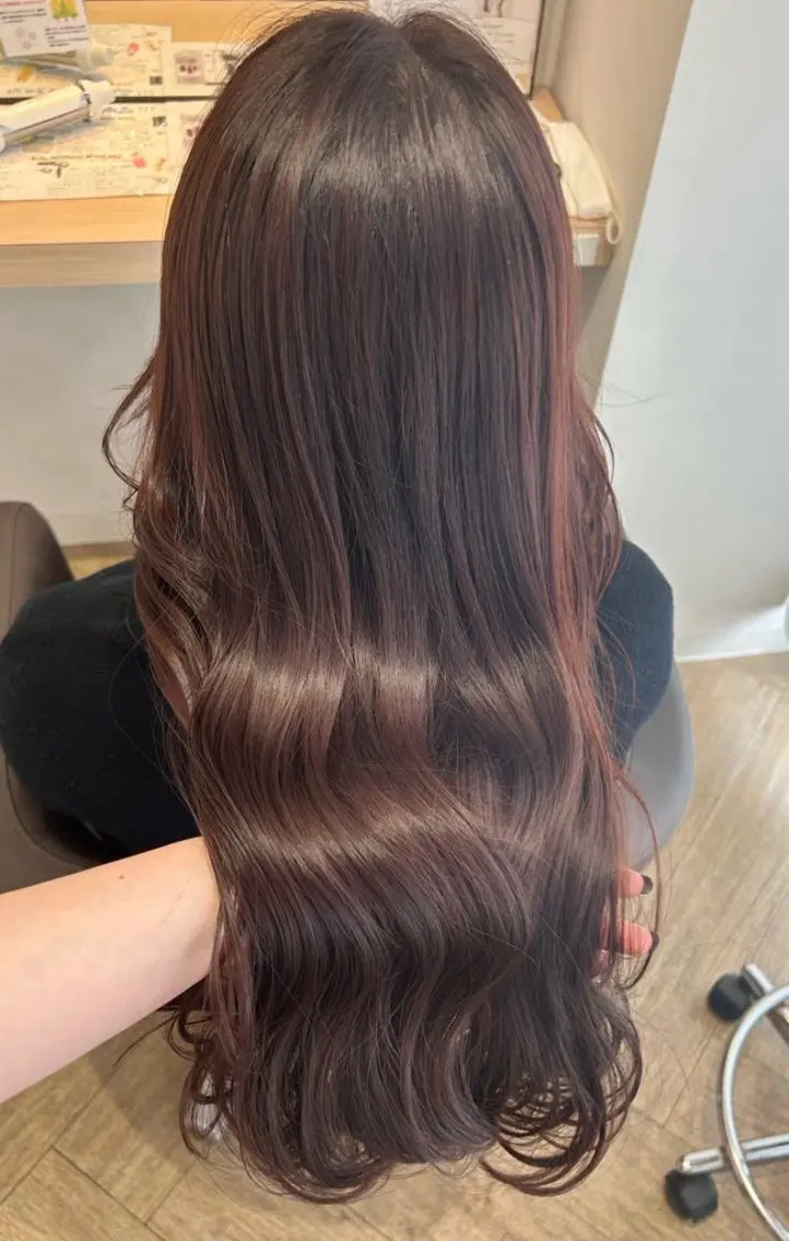 ロング カラー カット ヘアカラー トリートメント 砂野 真璃奈のヘアスタイル