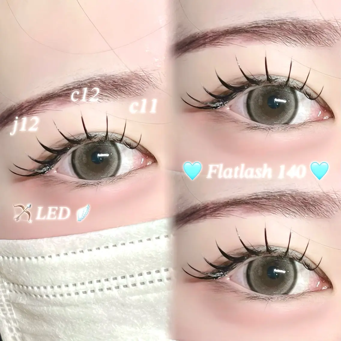 🍒フラットラッシュ140本🍒◝✩アイシャンプー付き🫧「LED +¥1000」の写真