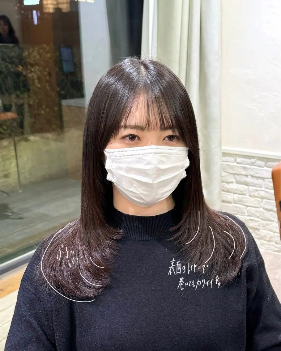 ミディアム fitするカット♡/ 多幸感/ふうか◠‿◠のヘアスタイル