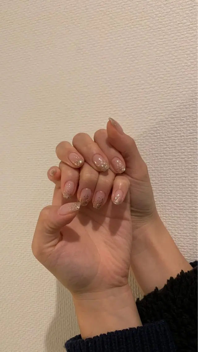 ネイル グラデーション ラメ(グリッター) ラメグラデーション ハンドネイル mooi. amaneのネイルデザイン