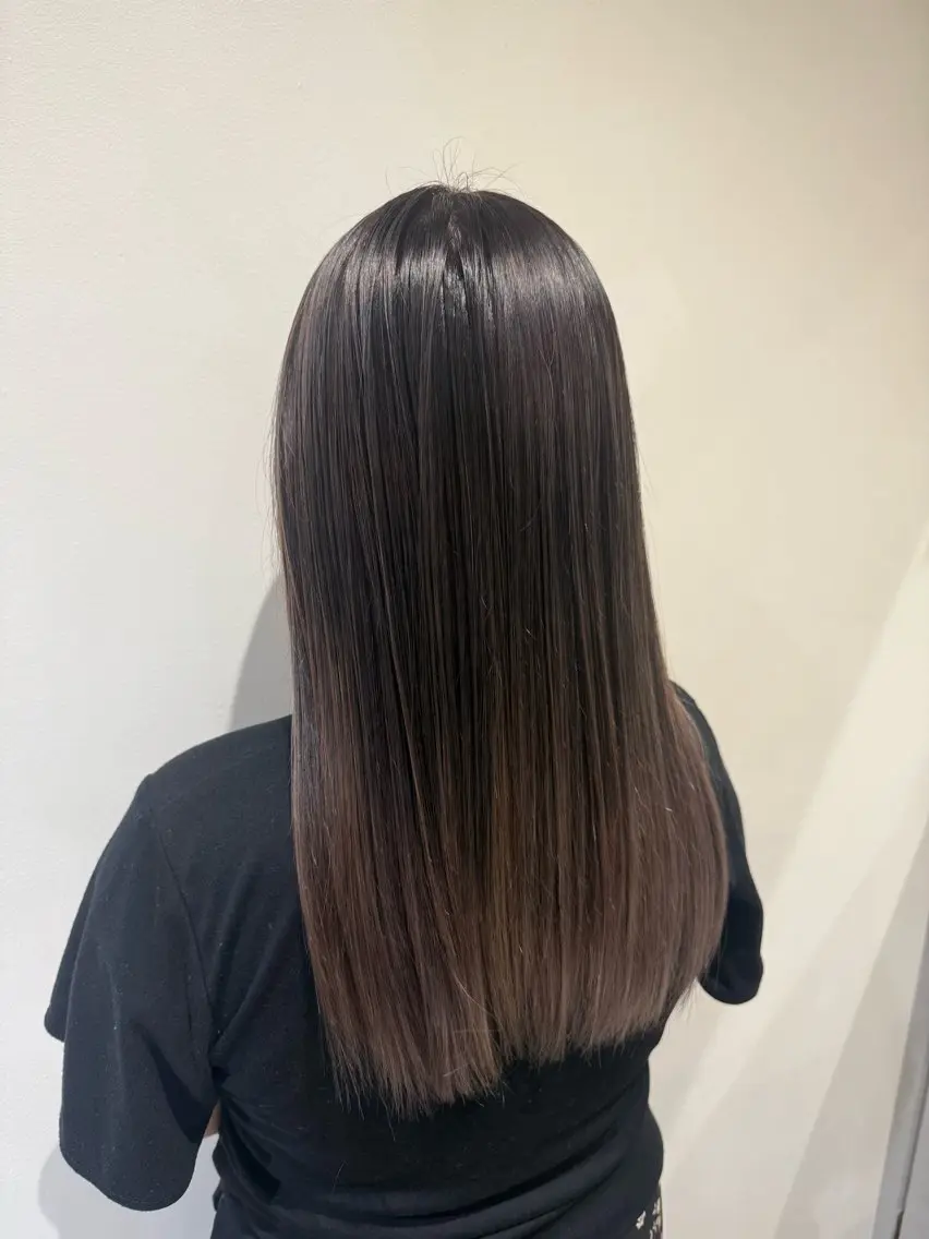ミディアム カラー 黒髪 ブリーチ 透明感カラー ブリーチなしカラー 卒業式のヘアスタイル カット ヘアカラー 💎透明感カラー特化 💎TAISEIのヘアスタイル