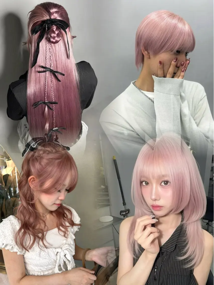 ロング カラー ヘアアレンジ ベージュカラー ブリーチ ハイトーンカラー ラベンダーカラー ラベンダーピンク カット ヘアカラー トリートメント ハッシュカット🩶 レイヤー/ハイトーンのヘアスタイル