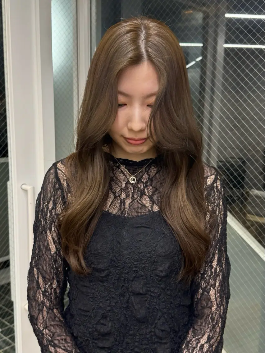 カラー ベージュカラー ブリーチ ブリーチなしカラー カット maina/透明感 ベージュ/ブラウンのヘアスタイル