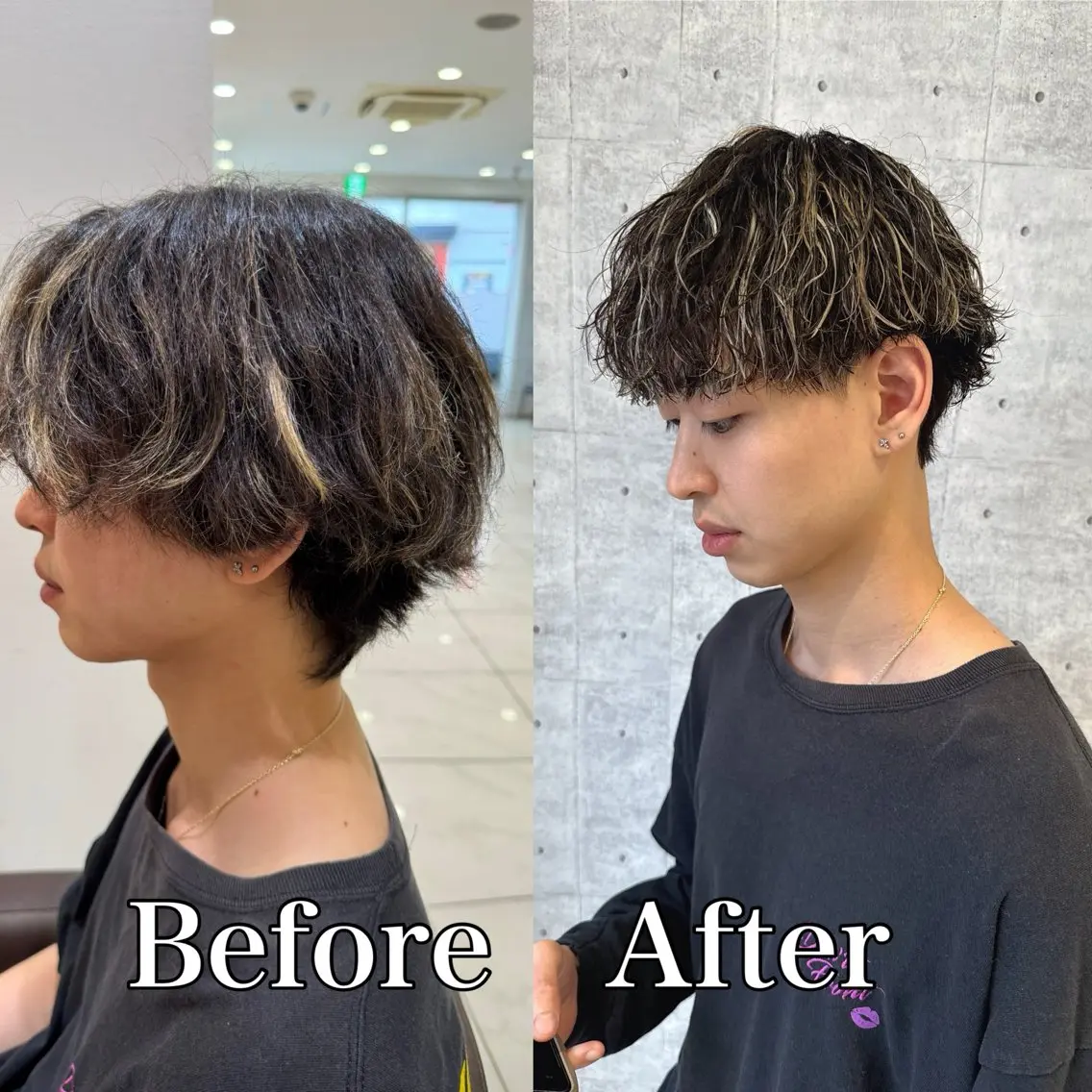 ショート パーマ メンズ マッシュ メンズパーマ カット ヘアカラー パーマ トリートメント メンズパーマ特化/ メッシュ/薫/店長のヘアスタイル