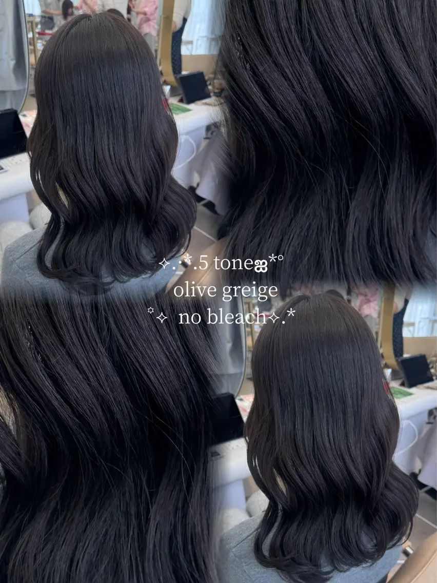 カラー ヘアカラー 透明感カラー🫧⌇ AO🫐🩵のヘアスタイル