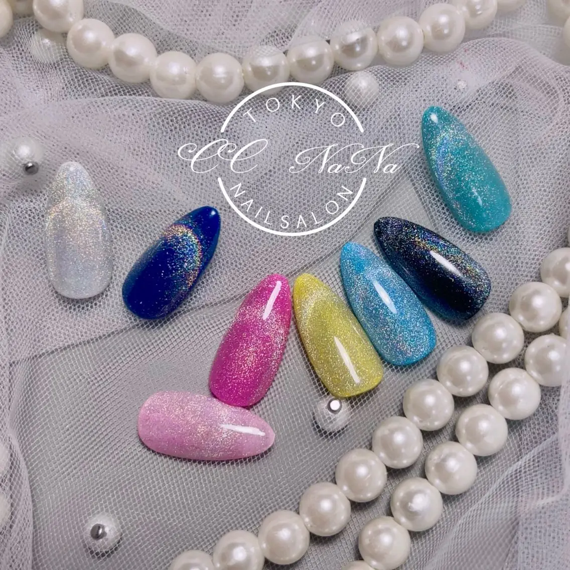 ネイル マグネットネイル ハンドネイル CC  NaNa ワンホンネイル🌙Nのネイルデザイン