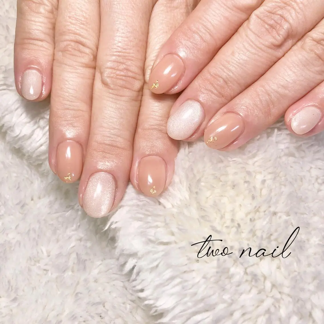 ネイル アートネイル フットネイル ハート マグネットネイル ニュアンスネイル two nailのネイルデザイン