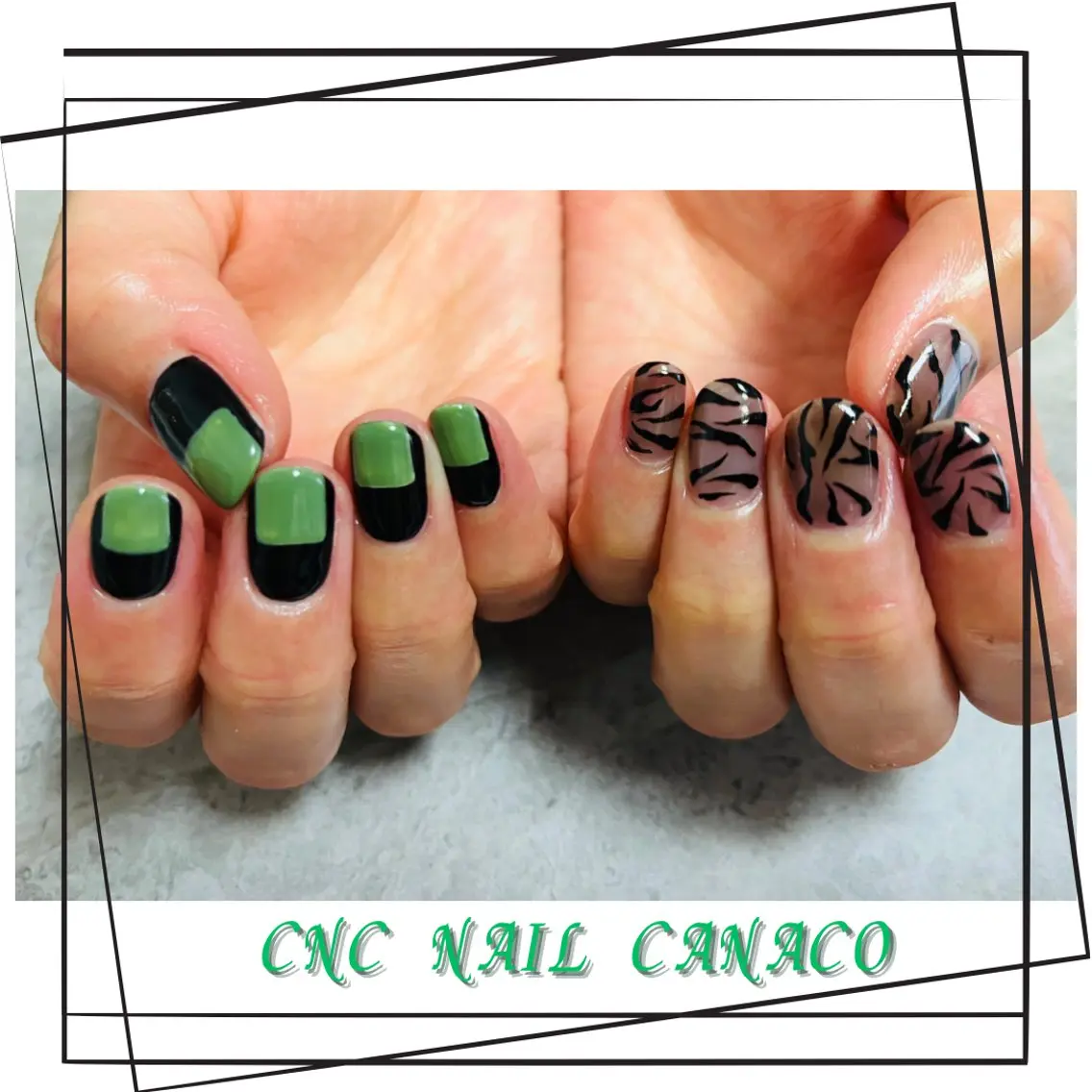 ネイル アニマル柄 アートネイル メンズネイル 持ち込み ニュアンスネイル ハンドネイル ハンドケア ベテランネイル cnc nailのネイルデザイン