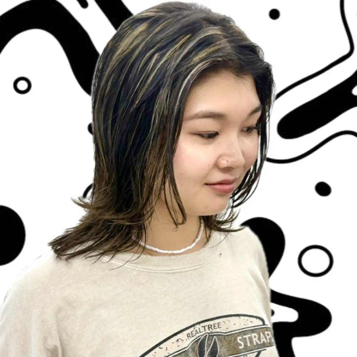 ミディアム カラー Rena✴︎トレンド ×スタンダードMIXのヘアスタイル
