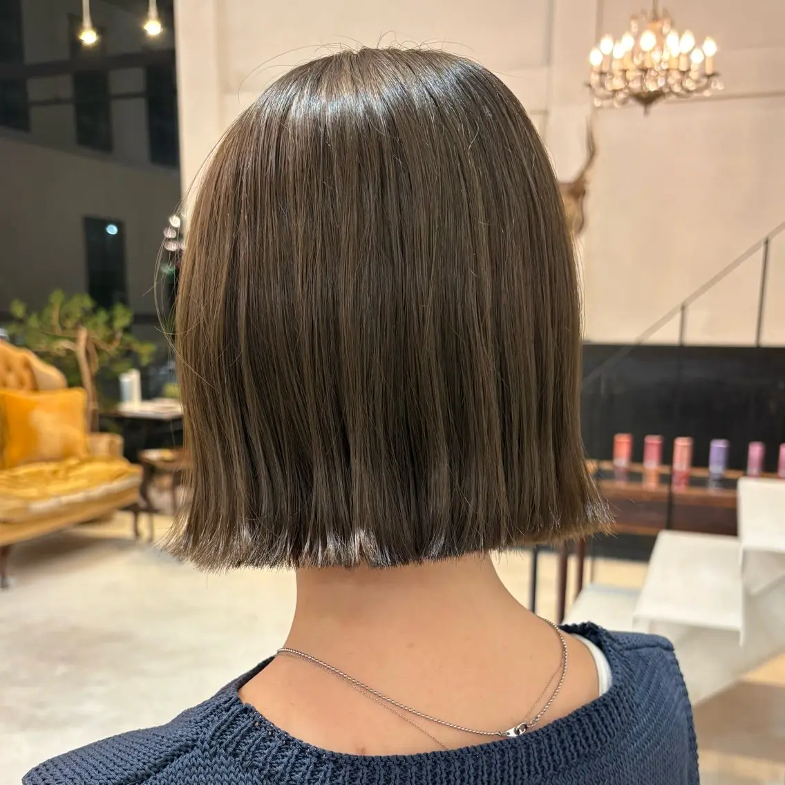 ミディアム カラー ヘアカラー 秋山 琉羽のヘアスタイル