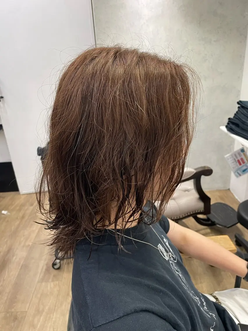 ミディアム メンズ ヘアカラー ヘッドスパ 吉田 凱翔のヘアスタイル