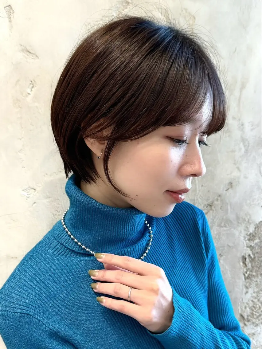 ショート カラー カット ヘアカラー トリートメント 💍新宿ショート 💍岩田莉奈のヘアスタイル