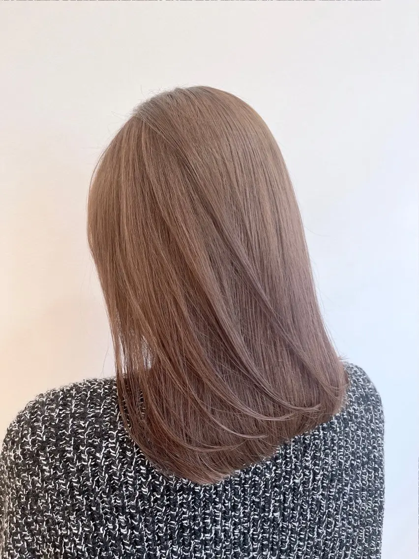 ミディアム カラー ベージュカラー ブリーチ モカベージュ ヘアカラー カラー職人 なかもと たつひろのヘアスタイル