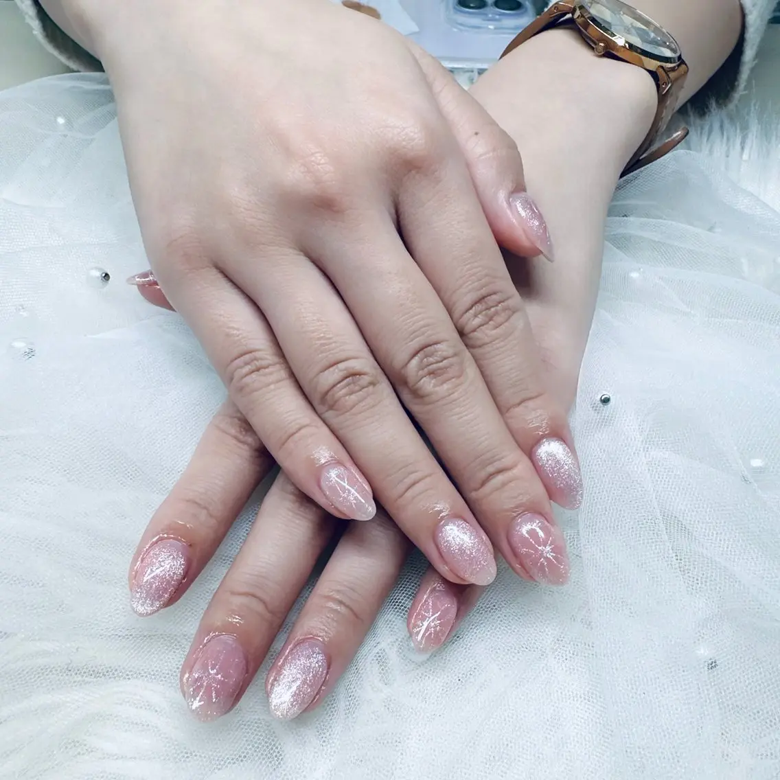 ネイル マグネットネイル シンプルネイル LOA.NAIL 本八幡店💞Kyouのネイルデザイン