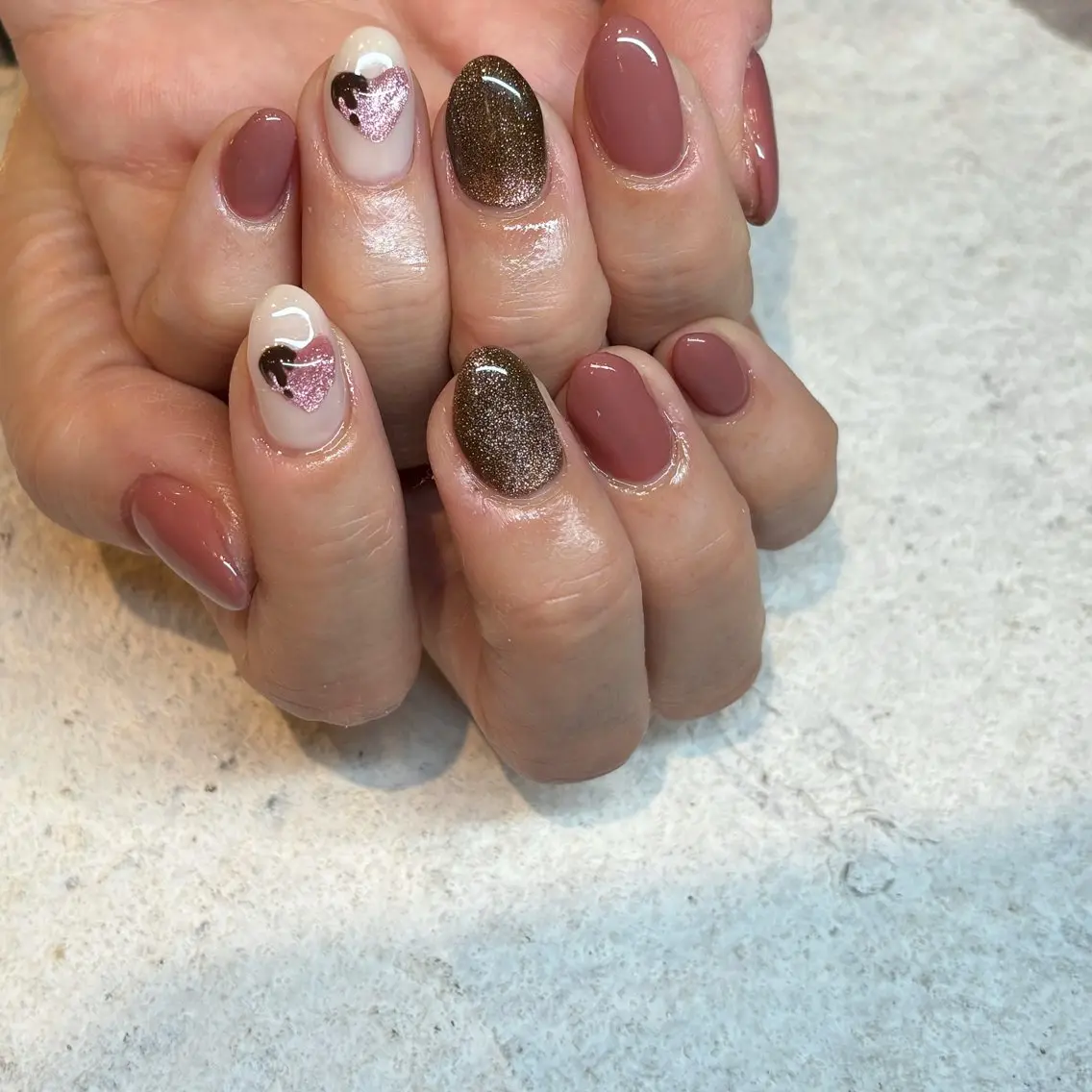 ネイル バレンタイン HONOKA mare【深江橋店】のネイルデザイン