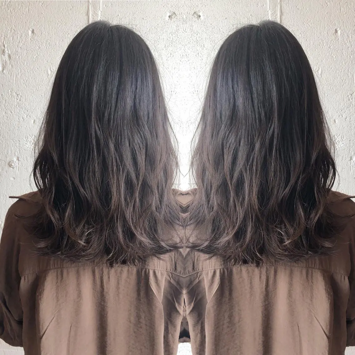 セミロング カット ヘアカラー トリートメント あらき ちさとのヘアスタイル