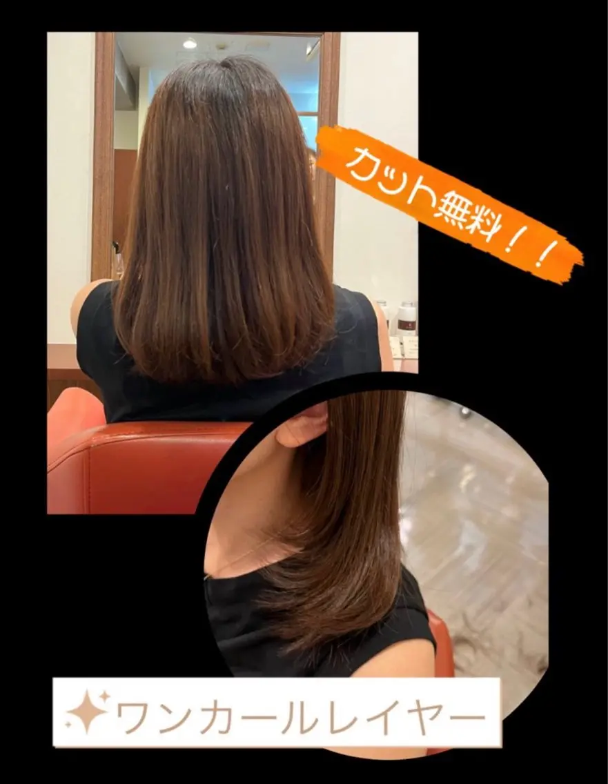 セミロング ボブ カット無料 カット モデル募集中 網谷のヘアスタイル