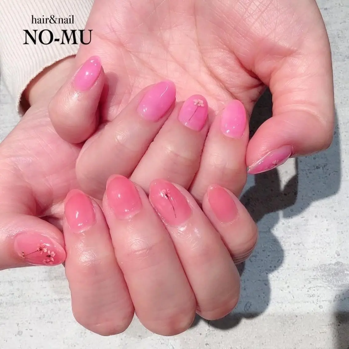 ネイル ピンク ハンドネイル hair&nail NO-MUのネイルデザイン