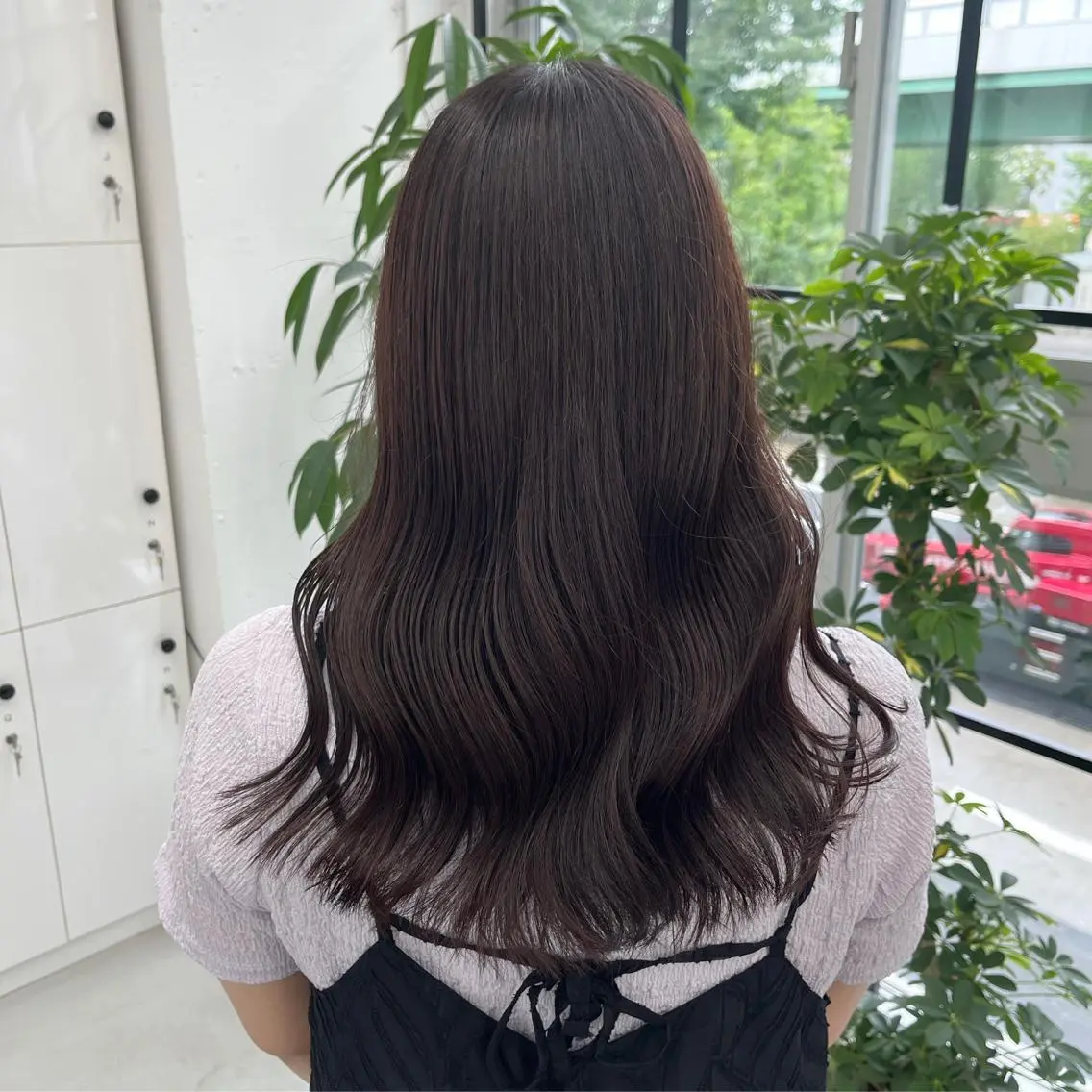 セミロング カラー ブラウンカラー ダークブラウン 🫧‪Ameri🫧 Emma ecoleのヘアスタイル