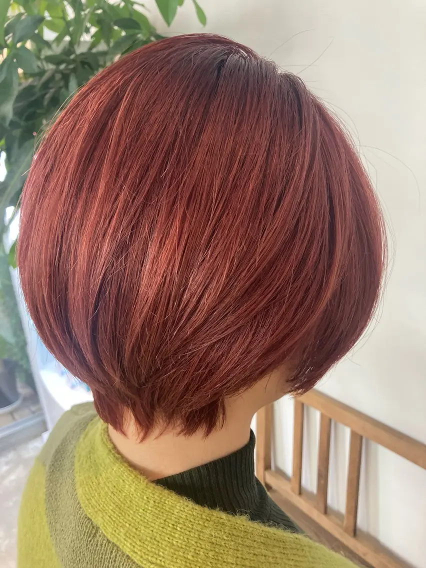 ショート カラー ダブルカラー レッドカラー ROSSO春日部店 /髪質改善/カワムラのヘアスタイル