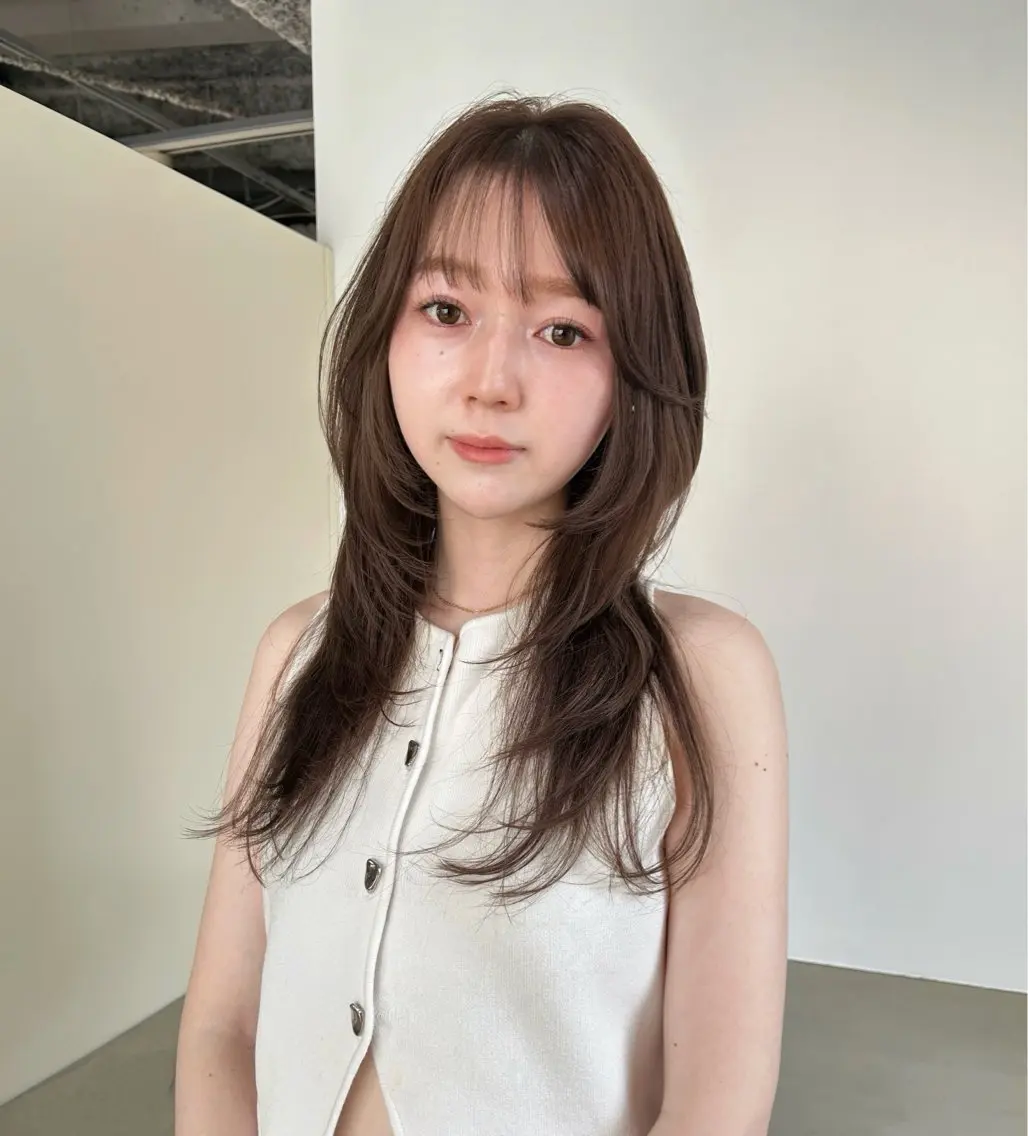 ロング カラー ヘアアレンジ 透明感カラー ヘアカラー 🎀suzuna 透明感colorのヘアスタイル