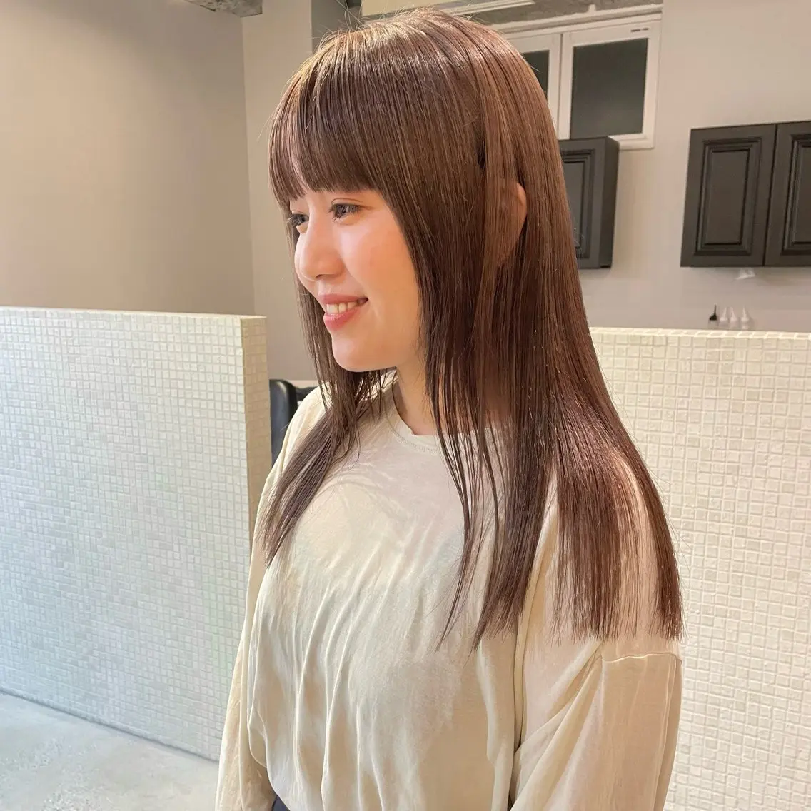 ミディアム カラー ブリーチ カットモデル募集/ nanami‪ ꪔ̤のヘアスタイル
