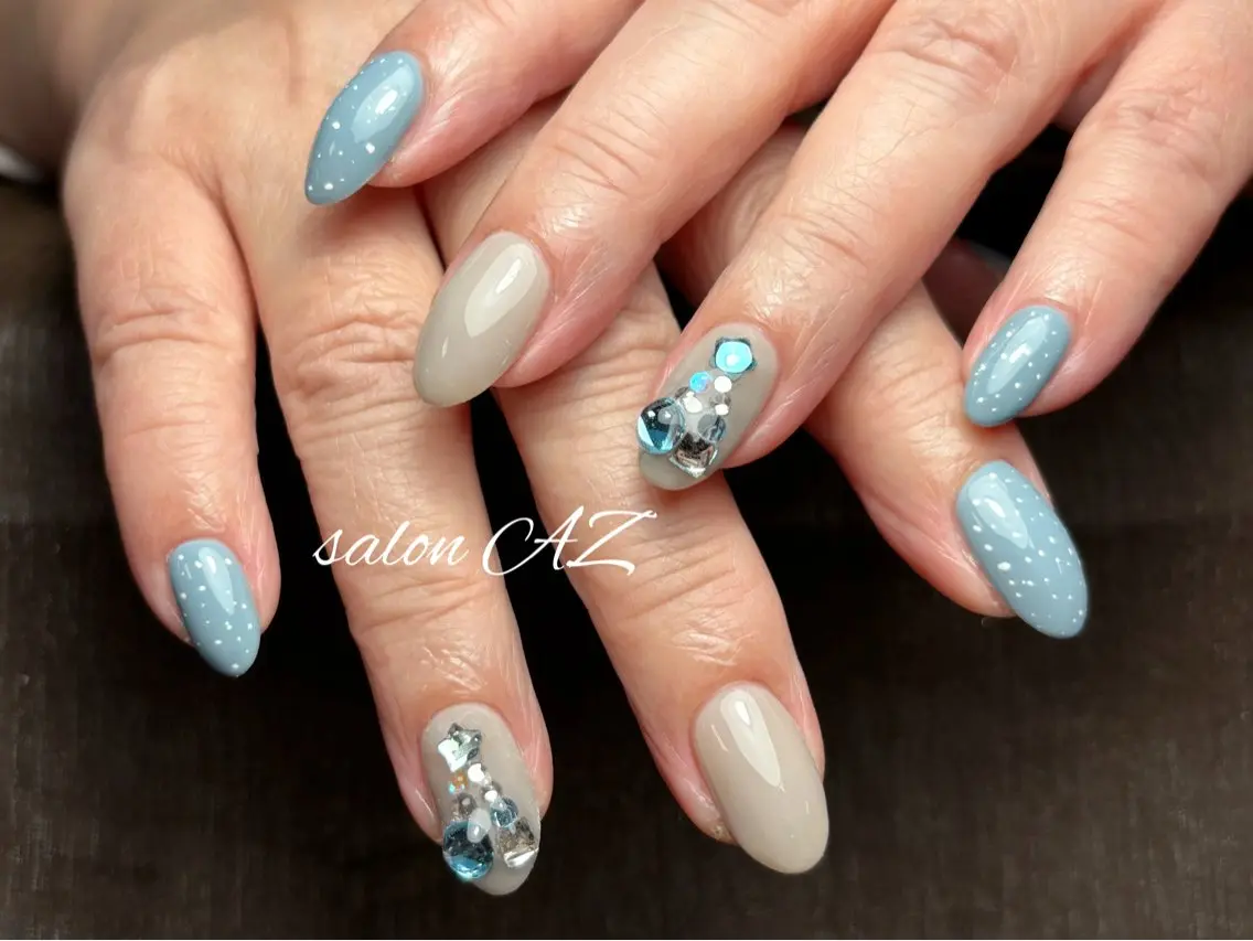 ネイル アートネイル 長さ出し フットネイル フレンチネイル ジェルネイル ハンドネイル salon AZのネイルデザイン