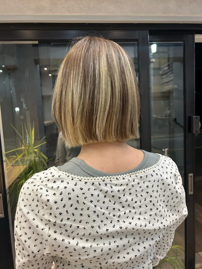 ミディアム カット ✳︎透明感カラー✳︎ ボブ✳︎nanaのヘアスタイル