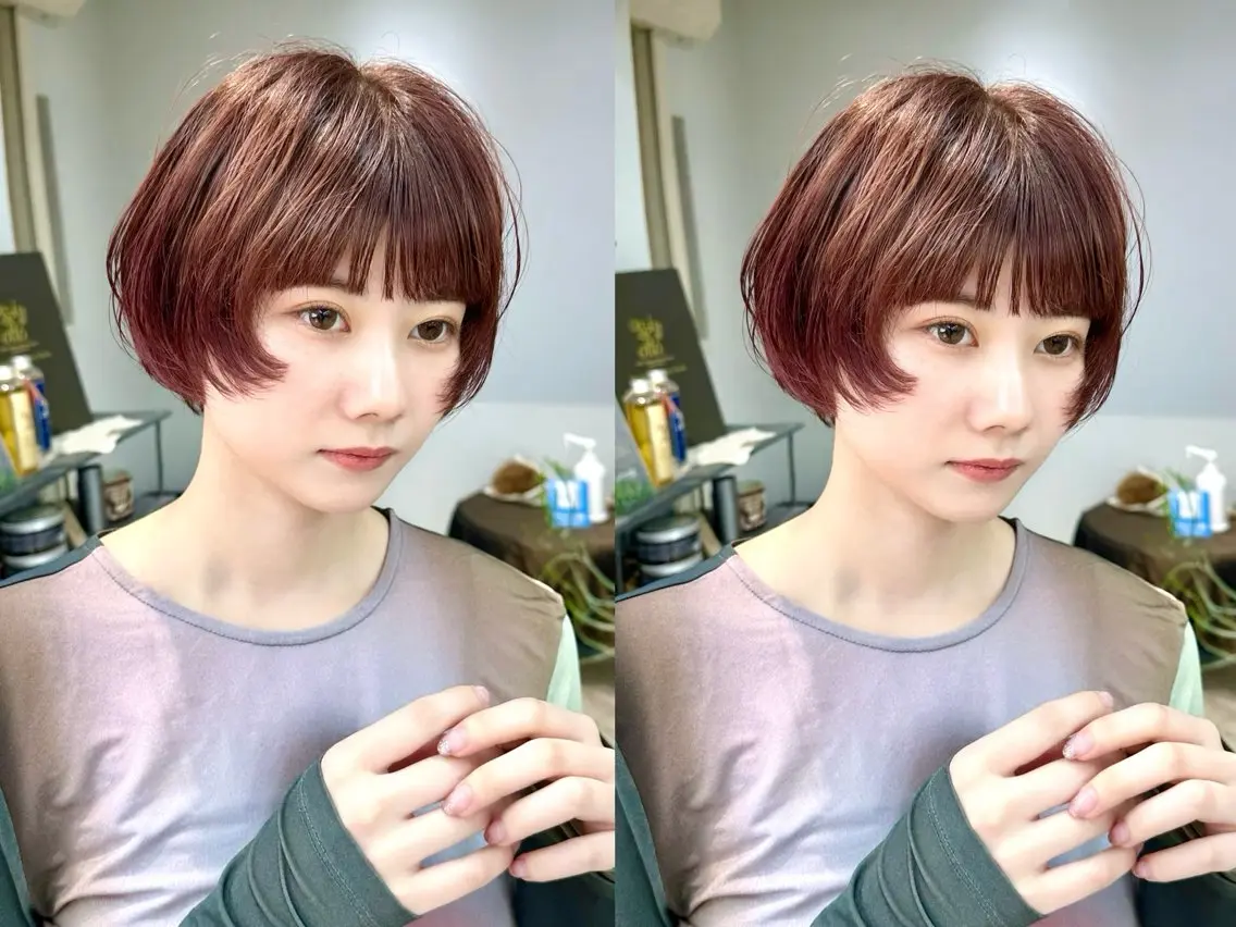ショート カット ヘアカラー 骨格診断で絶対可愛い ✨丸みショート✨凌弥のヘアスタイル