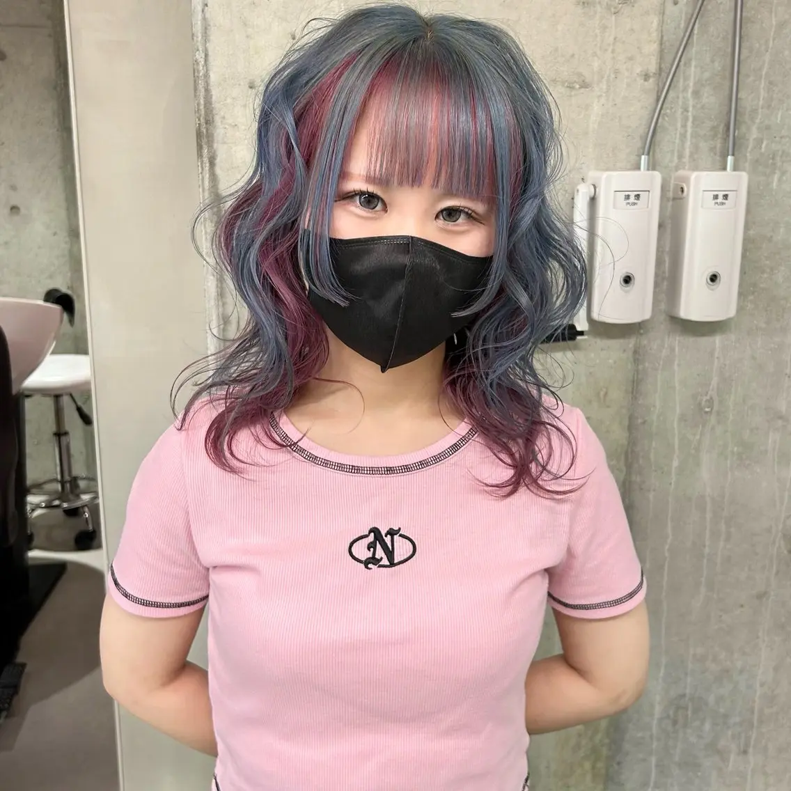 ミディアム カラー うるツヤハイトーン/ レイヤー⟡mayuのヘアスタイル