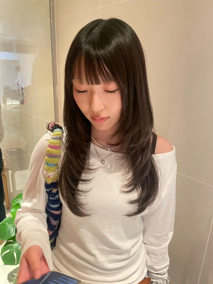 ロング レイヤーカット カット ヘアカラー トリートメント レイヤー/縮毛矯正 🪄chihiroのヘアスタイル
