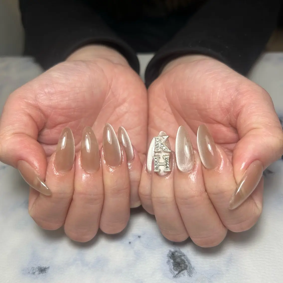 ⭐︎2回目以降の方⭐︎チップ長さ出し10本マグネットネイル（オフ込み）の写真
