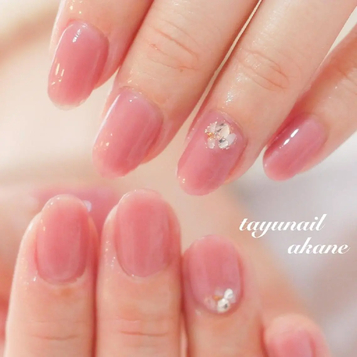 ネイル アートネイル ブルー ジェルネイル キラキラネイル パラジェル ネイルサロン 【たゆnail】のネイルデザイン