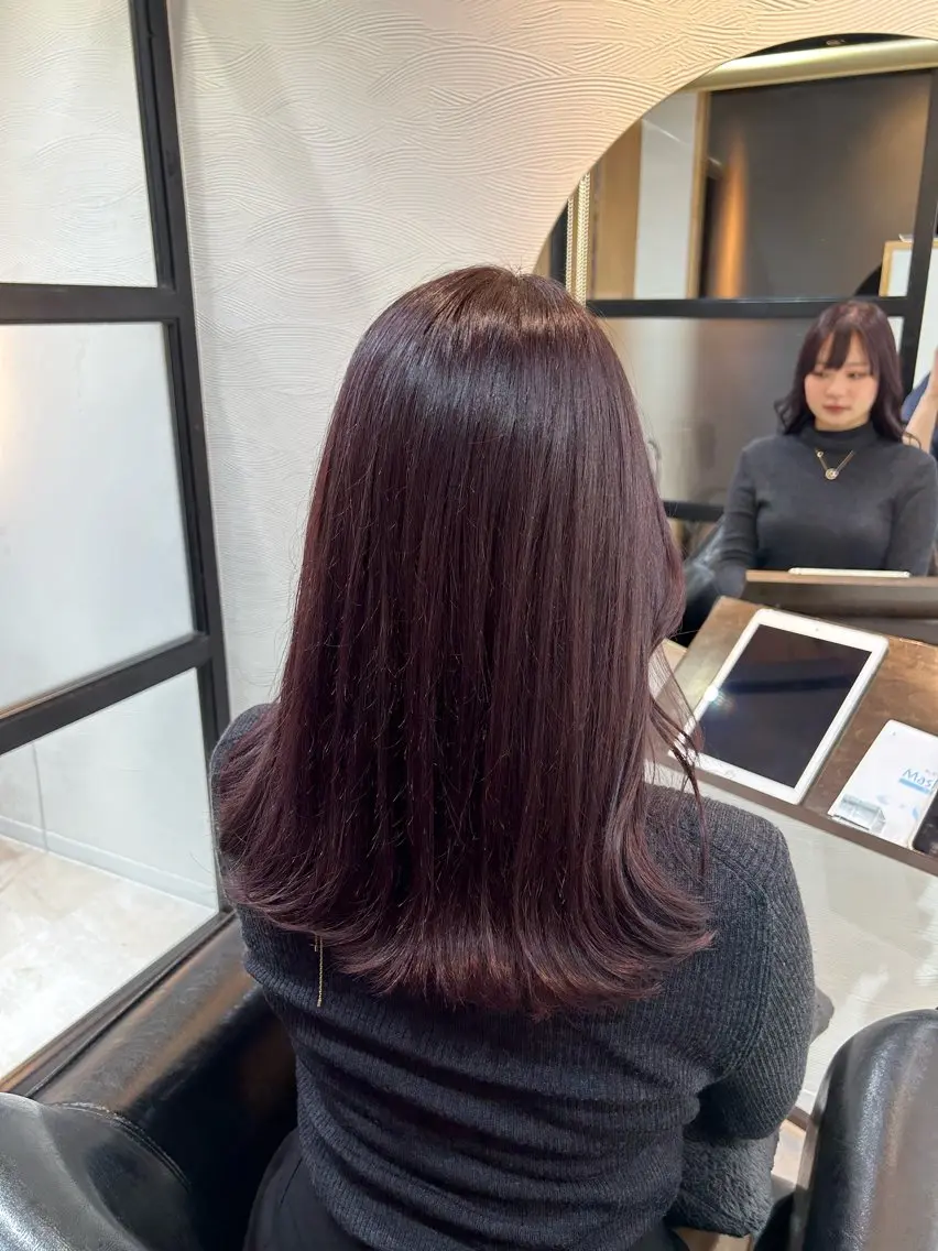 セミロング カラー 🤍透明感/韓国風 🤍サクラギヒトミのヘアスタイル