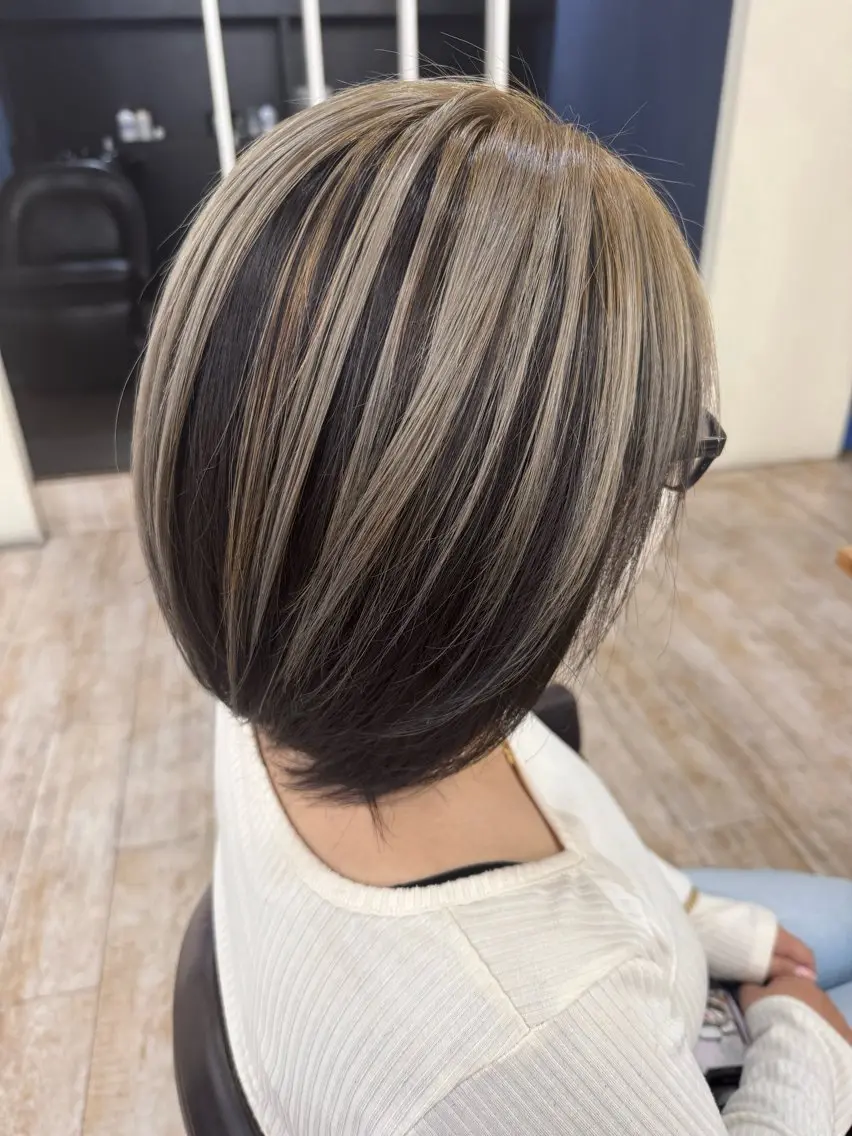 カラー ブリーチ グレージュ ヘアカラー トリートメント Agu  hair 清尾　浩昭のヘアスタイル