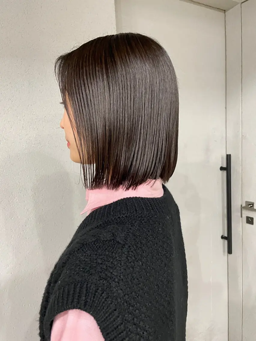 ミディアム カラー カット ヘアカラー トリートメント 表参道🌿赤み消し カラー/チナツのヘアスタイル