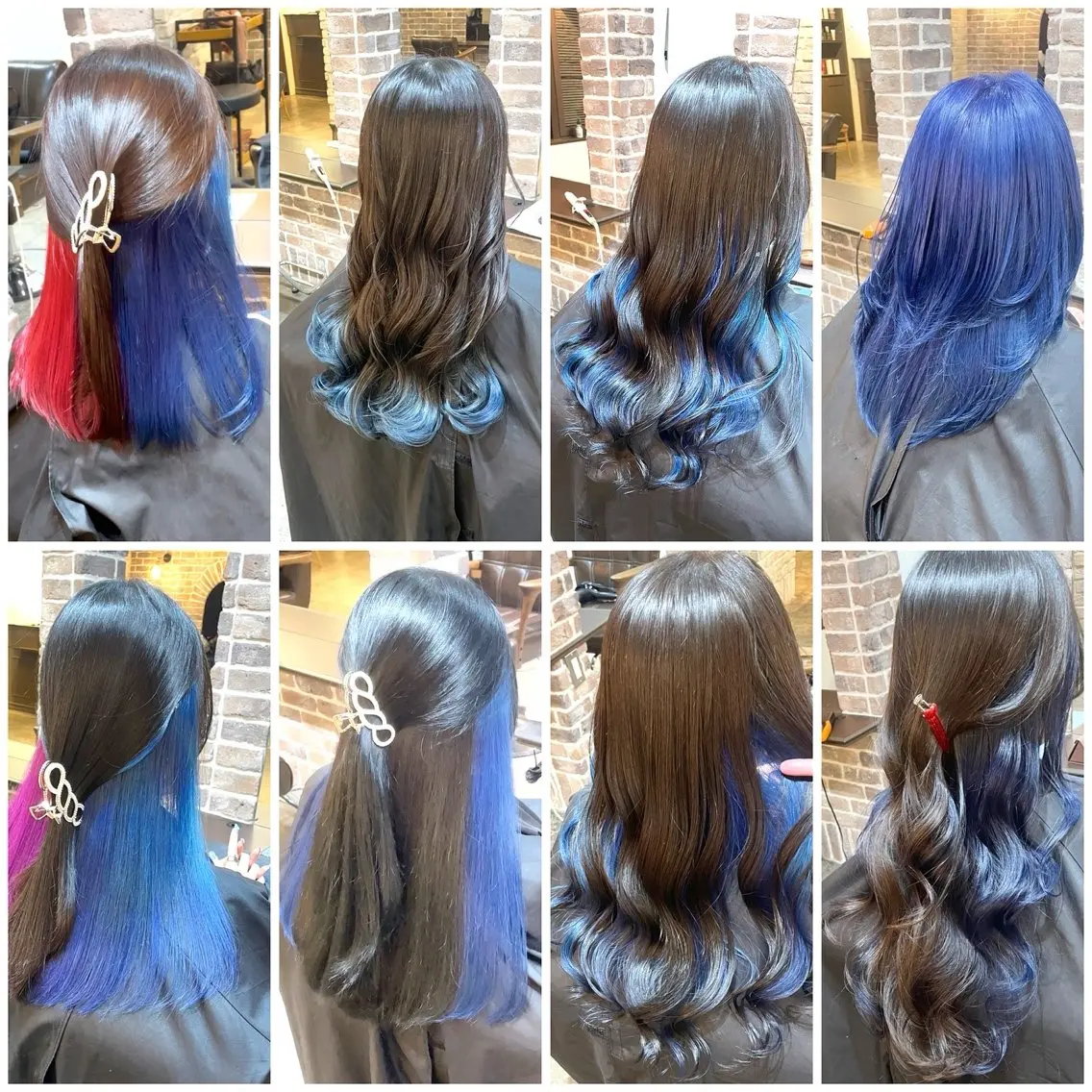 カラー ブリーチ ブルーカラー カット ヘアカラー トリートメント 艶カラー/インナー /グラデ/大西小百合のヘアスタイル
