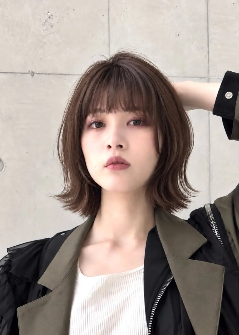 ミディアム カット ヘアカラー トリートメント 笠原 健人のヘアスタイル