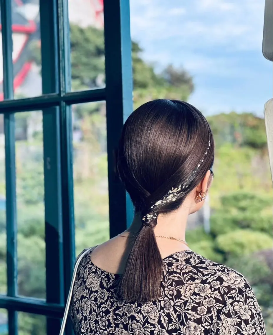 ミディアム ヘアアレンジ ヘアセット 川越 輝梨奈のヘアスタイル