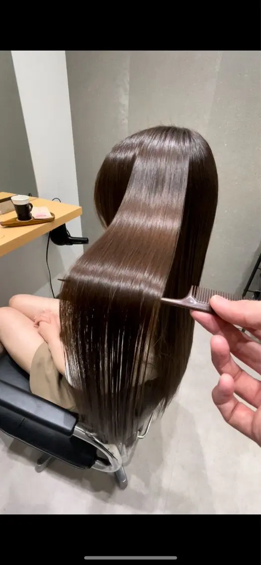 セミロング 髪質改善 トリートメント トリートメント ヘッドスパ 髪質改善ヘアケア 艶髪特化/上田のヘアスタイル