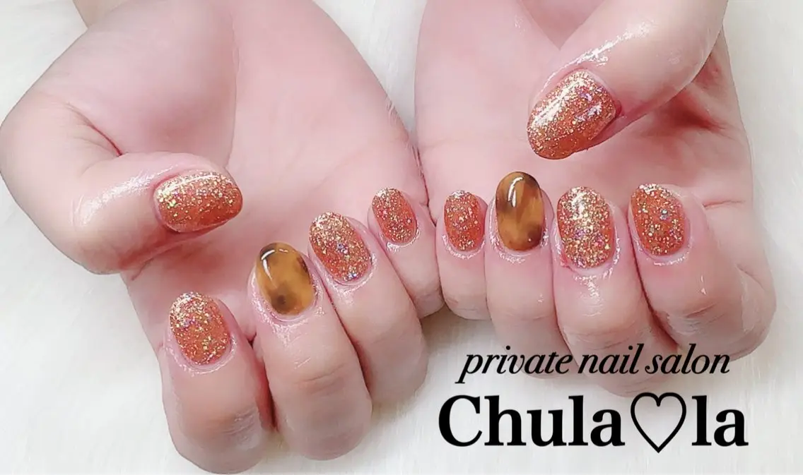 ネイル アートネイル べっ甲ネイル ハンドネイル Chula♡la 豊見城市高安のネイルデザイン