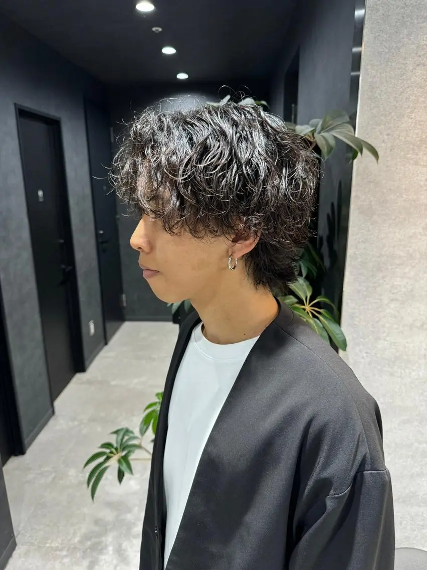 🟡メンズカット➕メンズパーマ➕最新の眉毛を整える ”眉質改善”モデルさん募集! 【今だけ実質無料】の写真
