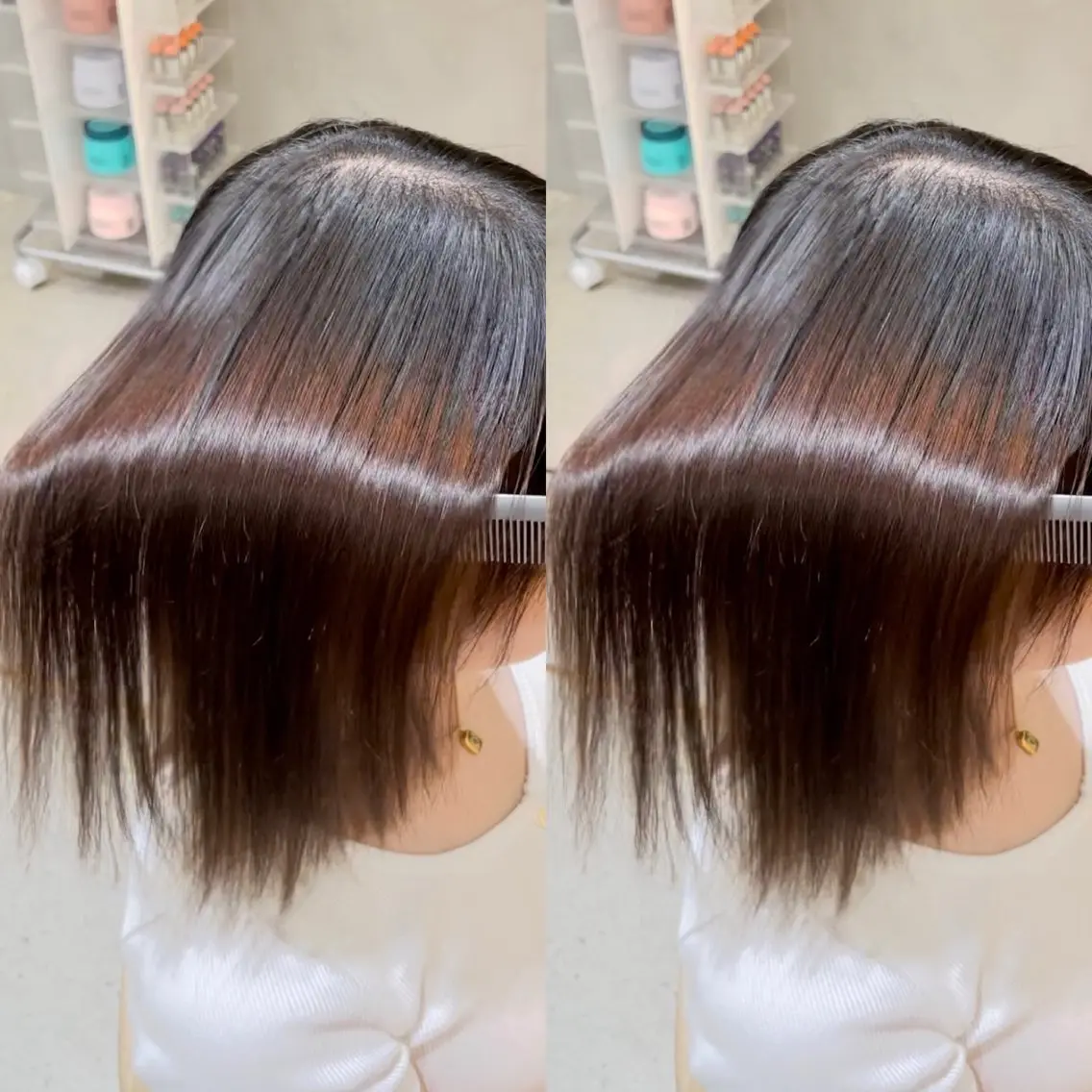 ロング カット 縮毛矯正 トリートメント 美髪縮毛矯正🩶 髪質改善/Shinaのヘアスタイル