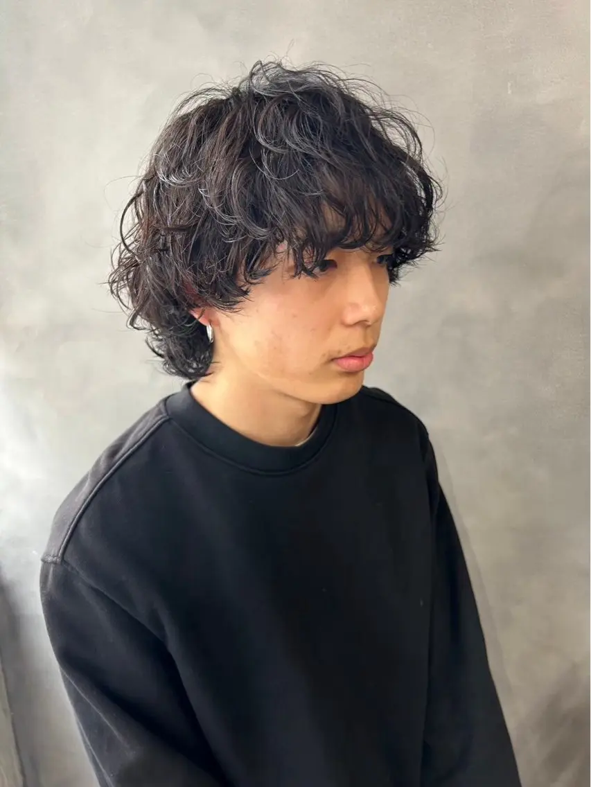 ショート パーマ メンズ メンズパーマ 長谷川 啓吾のヘアスタイル