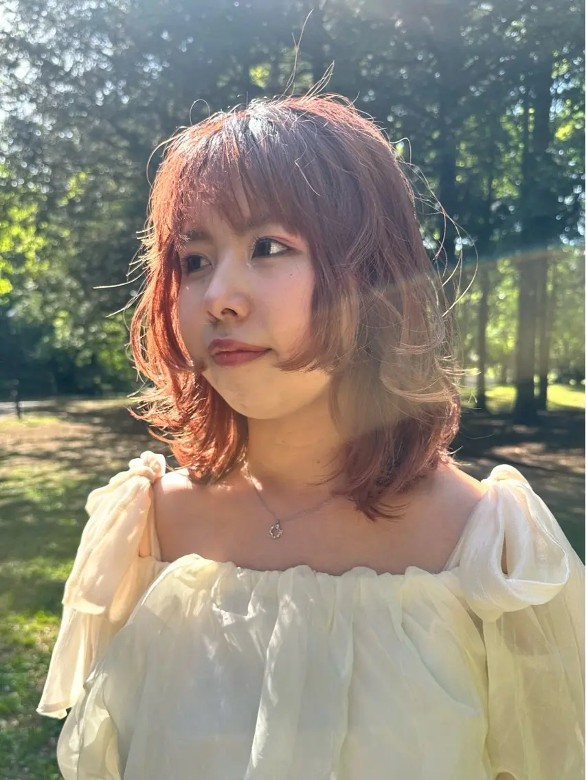 ミディアム レイヤーカット ダブルカラー 大募集中❣️ あいりのヘアスタイル