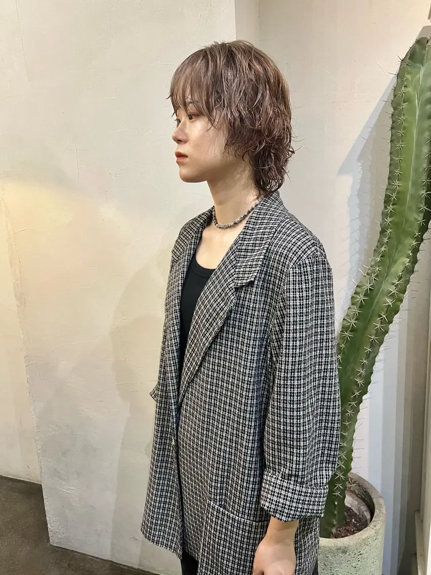 ショート カラー ベージュカラー ブリーチ グレージュ ボブ ショートヘア カット ヘアカラー 千葉 郁也のヘアスタイル