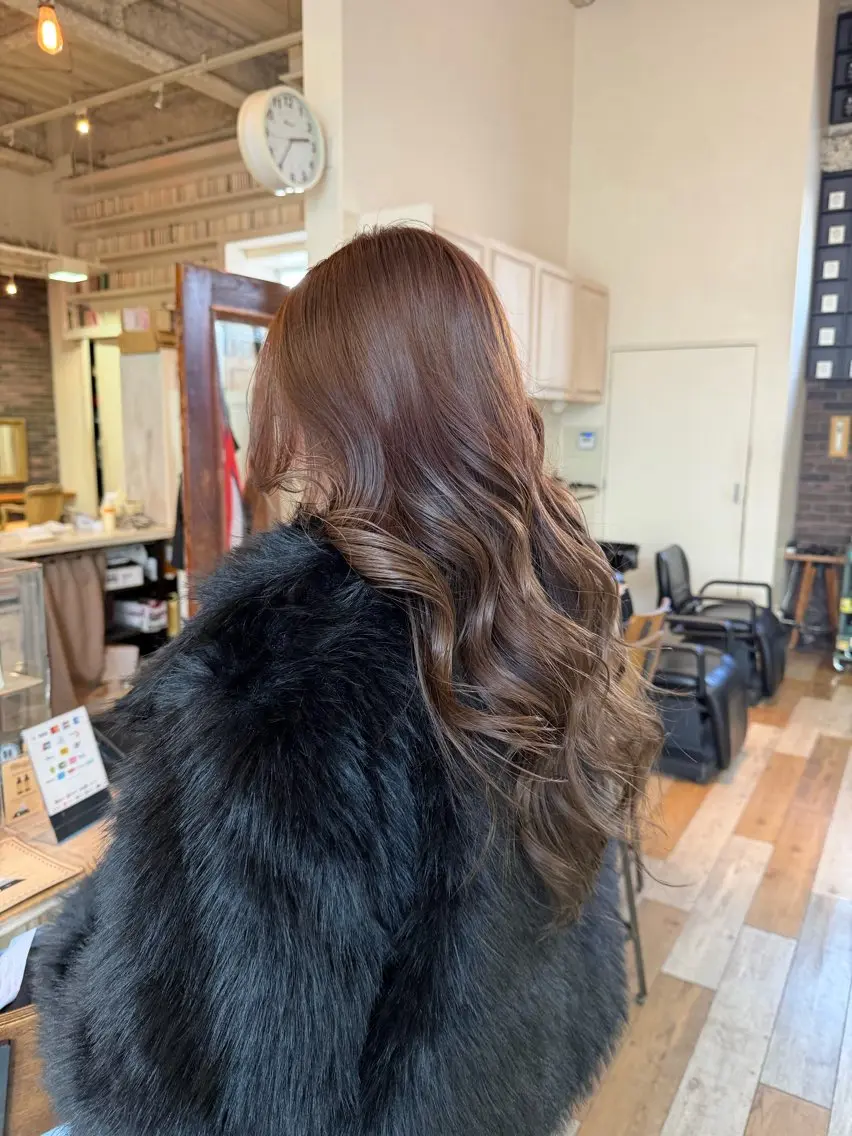 ロング ヘアカラー トリートメント 田中 蘭菜のヘアスタイル